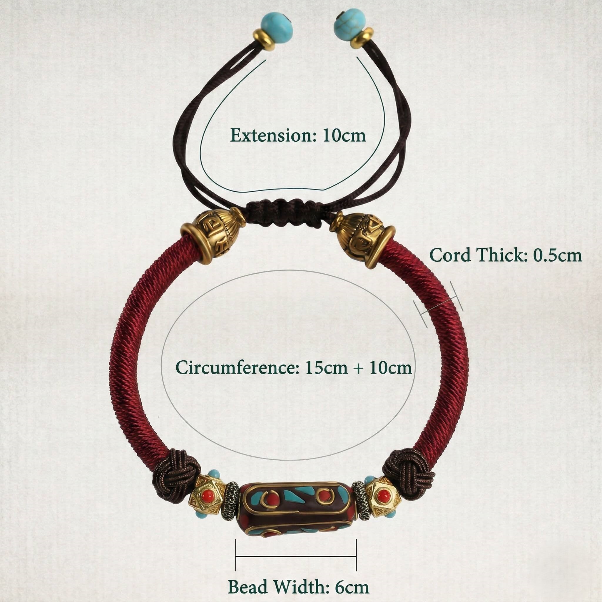 The "Nomad Spirit" Boho Braided Bracelet, Unisex Adjustable Vintage Cloisonné Rope - lifestyle product photo - Proyoo Handmade