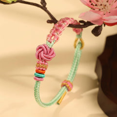 The "Love Magnet" Braided Bracelet | Peach Blossom Knot for Manifesting Romance & Charisma