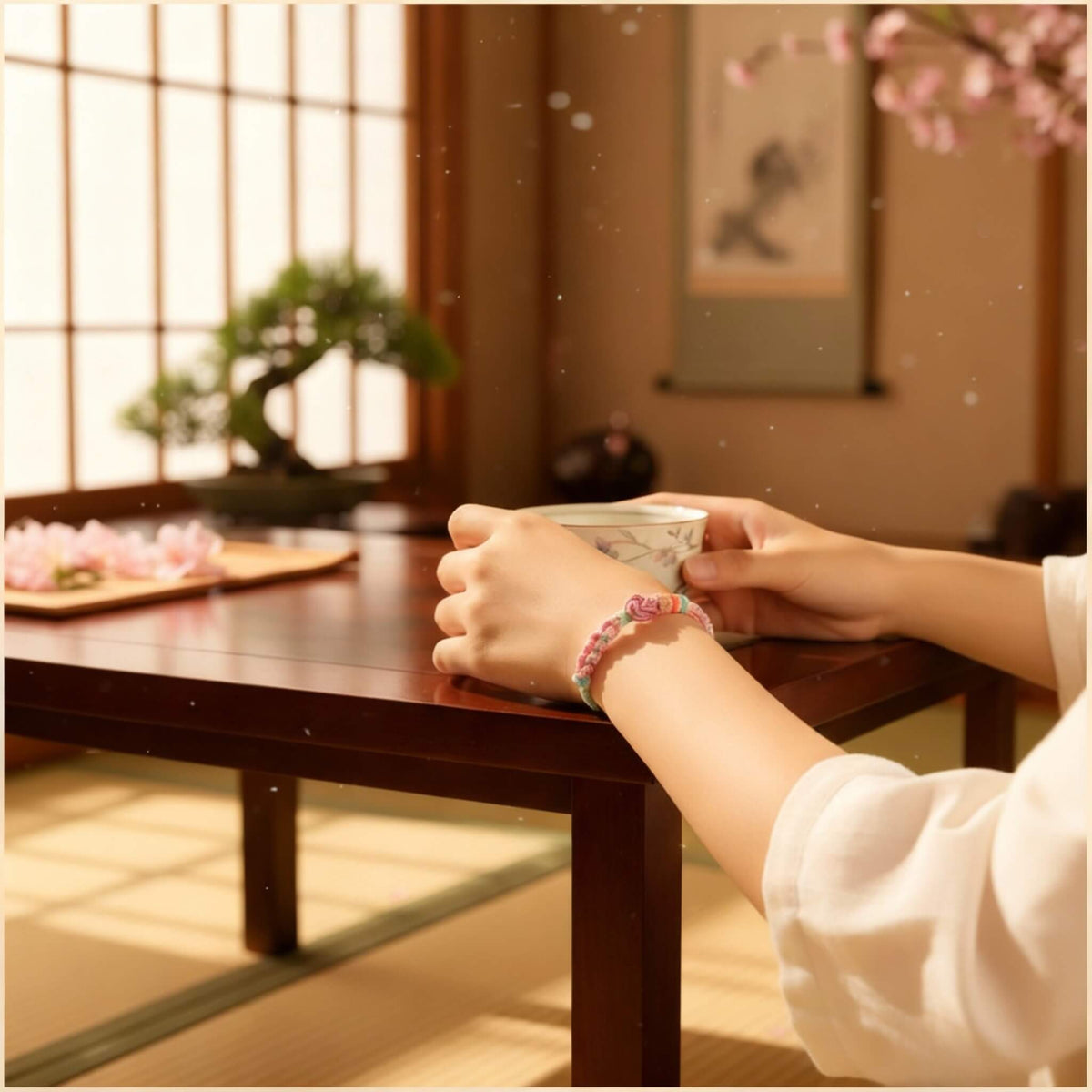 The "Love Magnet" Braided Bracelet | Peach Blossom Knot for Manifesting Romance & Charisma