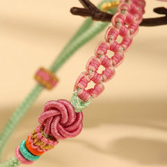 The "Love Magnet" Braided Bracelet | Peach Blossom Knot for Manifesting Romance & Charisma