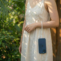 Natural Crystal Phone Charm | 5-Element Healing Phone Strap for Good Vibes (Agate, Jade, Obsidian)