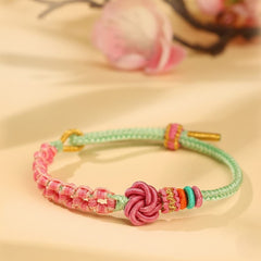 The "Love Magnet" Braided Bracelet | Peach Blossom Knot for Manifesting Romance & Charisma