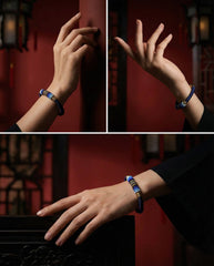 Tibetan Vajra Knot Bracelet for Women Men, 16-Strand Heavy Braid with Steel Clasp (Protection Amulet)