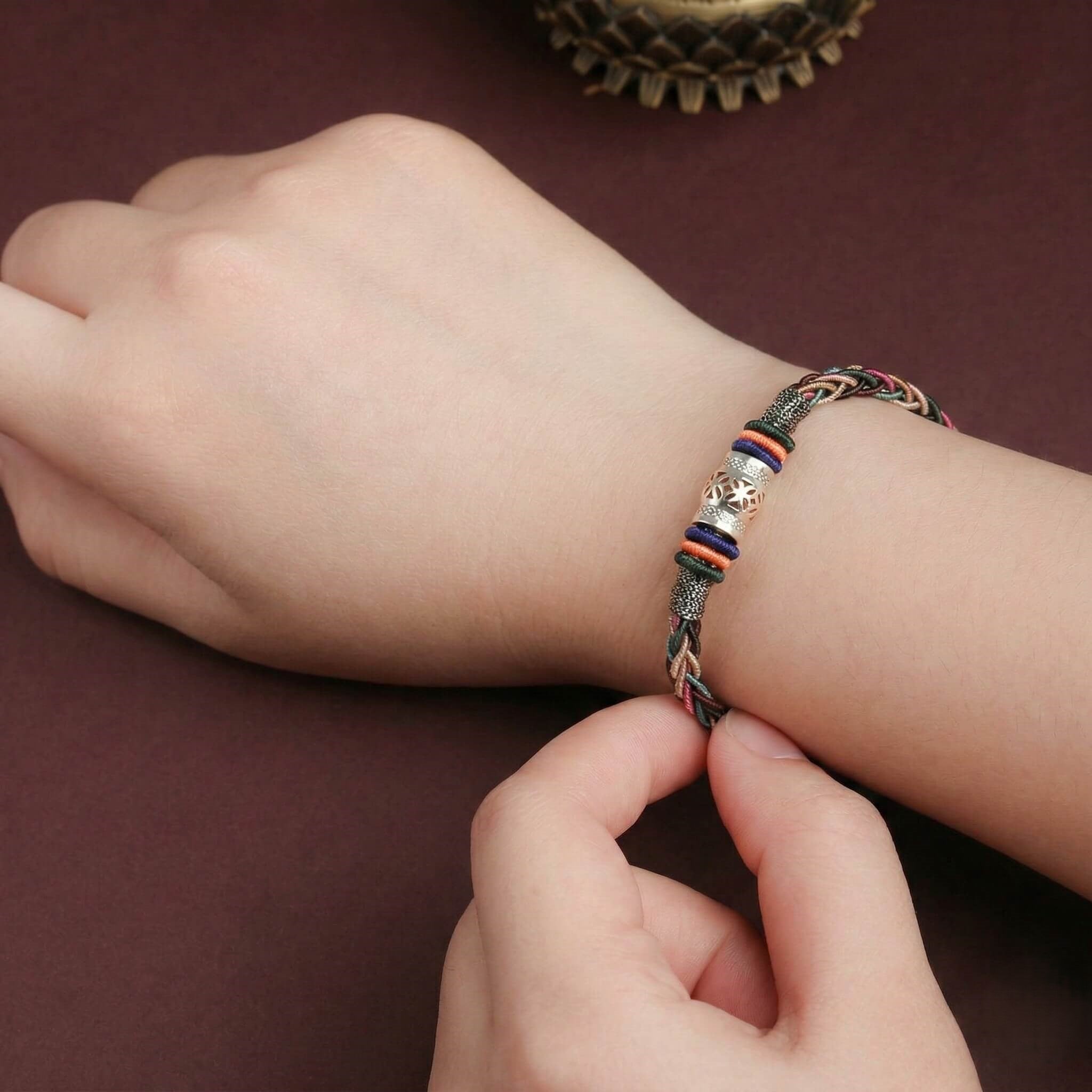 The "Infinite Peace" Bracelet for Women, Artisan-Woven Jewelry with Lucky Golden Charm - Handcrafted Crystal Jewelry by Proyoo
