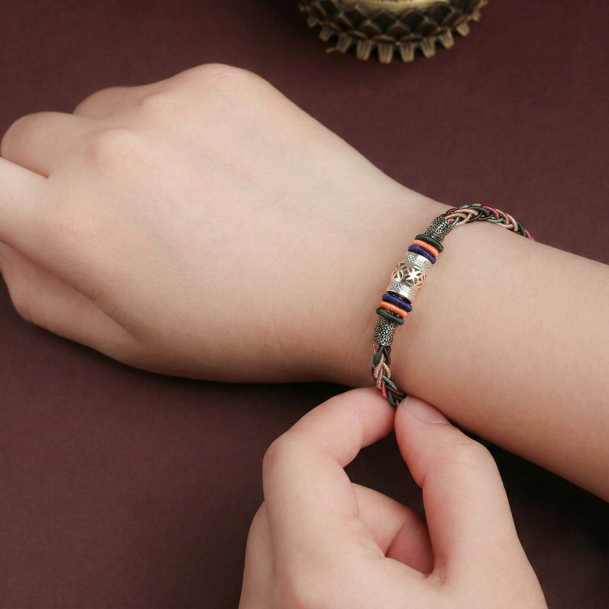 The "Infinite Peace" Bracelet for Women, Artisan-Woven Jewelry with Lucky Golden Charm - Handcrafted Crystal Jewelry by Proyoo