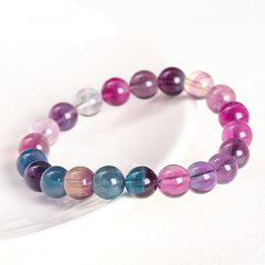 Rainbow Fluorite Gemstone Bracelet – Stress Relief & Energy Protection