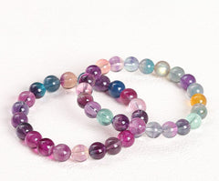 Rainbow Fluorite Gemstone Bracelet – Stress Relief & Energy Protection