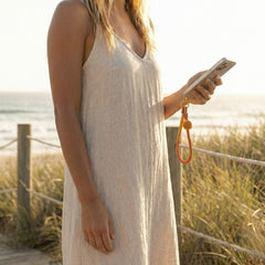 Hand-Woven Phone Lanyard | Gradient Rope Strap with Charm | Universal Anti-Drop Wristlet