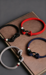 Men's Minimalist Bracelet | Hand-Woven Rope | Durable Stainless Steel Clasp Wristband