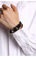 Men's Minimalist Bracelet | Hand-Woven Rope | Durable Stainless Steel Clasp Wristband