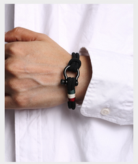 Men's Minimalist Bracelet | Hand-Woven Rope | Durable Stainless Steel Clasp Wristband