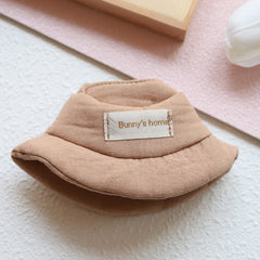 17cm Labubu Outfit Set – White T-Shirt, Denim Overalls, Khaki Hat